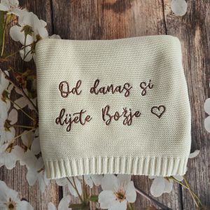 Dekica s personaliziranim tekstom