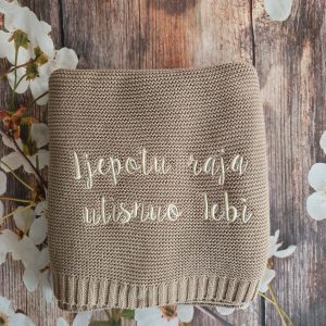 Dekica s personaliziranim tekstom